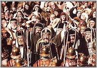 The angry crowd from the Passion of the Christ