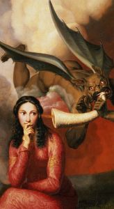 The Devil Tempting a Young Woman by André Jacques Victor Orsel, 1832.